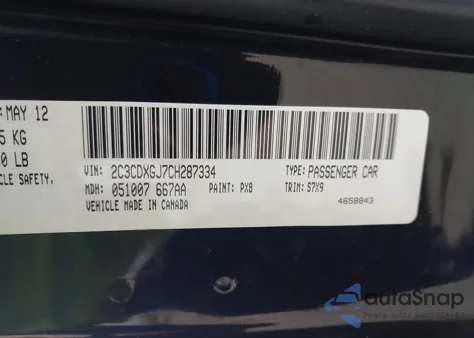 2012 Dodge Charger Srt8 Superbee z USA, uszkodzony, nr VIN 2C3CDXGJ7CH287334